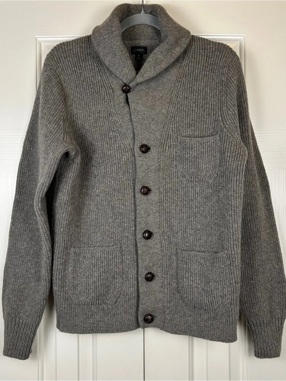 J. Crew Men’s 100% Lambs Wool Cardigan Sweater
